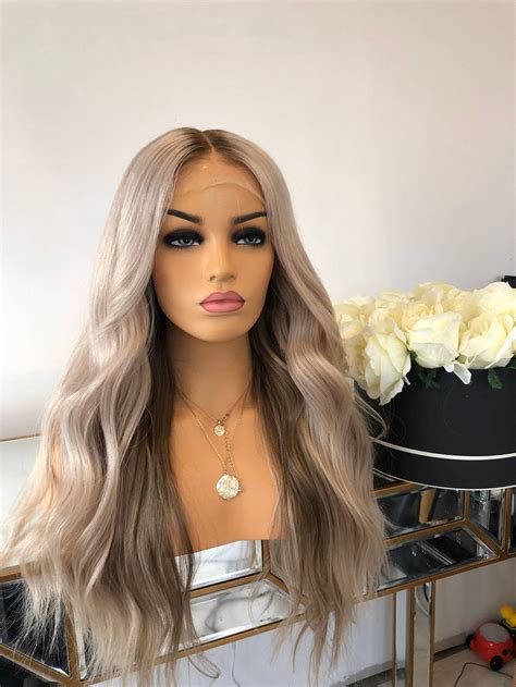 blonde wig dark roots